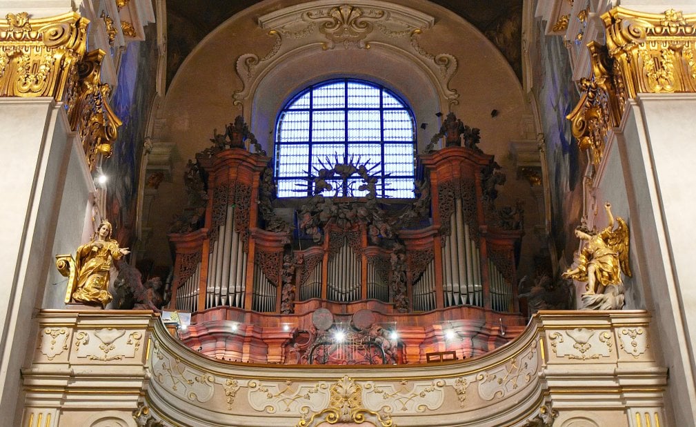 Organ of St. Giles Church in Prague