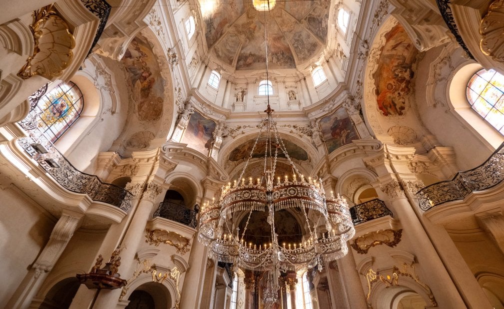 Interior of St. Nicholas Church on Old Town Square