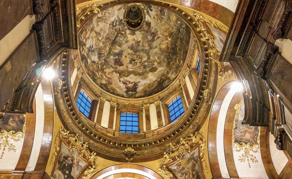 Interior of St. Francis of Assisi Church in Prague